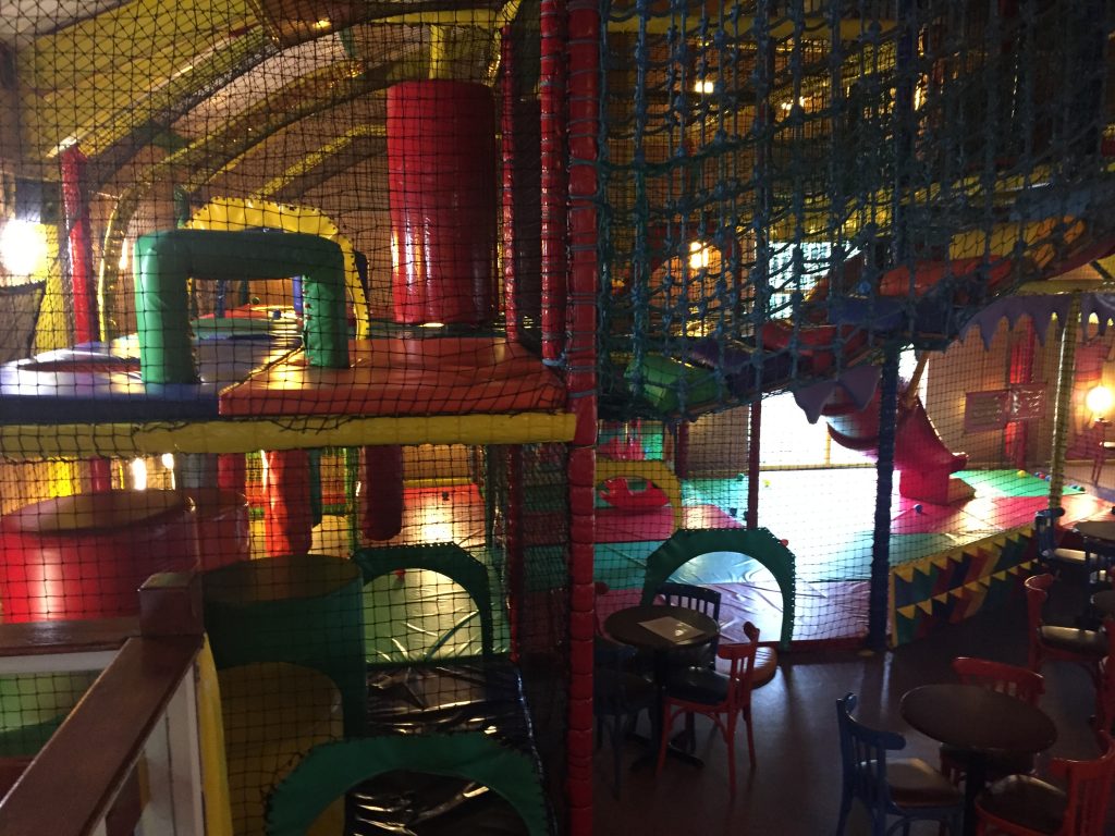 Dragons Den children's soft play area at The George and Dragon pub at at Glazebury.
